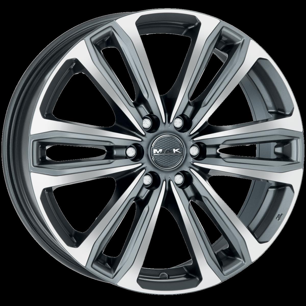 Литые диски MAK Safari 6 7.5x17 6/139.7 ET48 d-92.3 Gun Met-Mirror Face (F7570AF6QM48VK3)