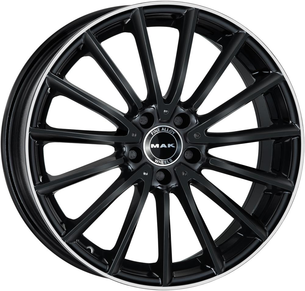Литые диски MAK Komet 8.0x19 5/112 ET43 d-66.6 Gloss Black Mirror Ring (F8090KMGL43WS3X)