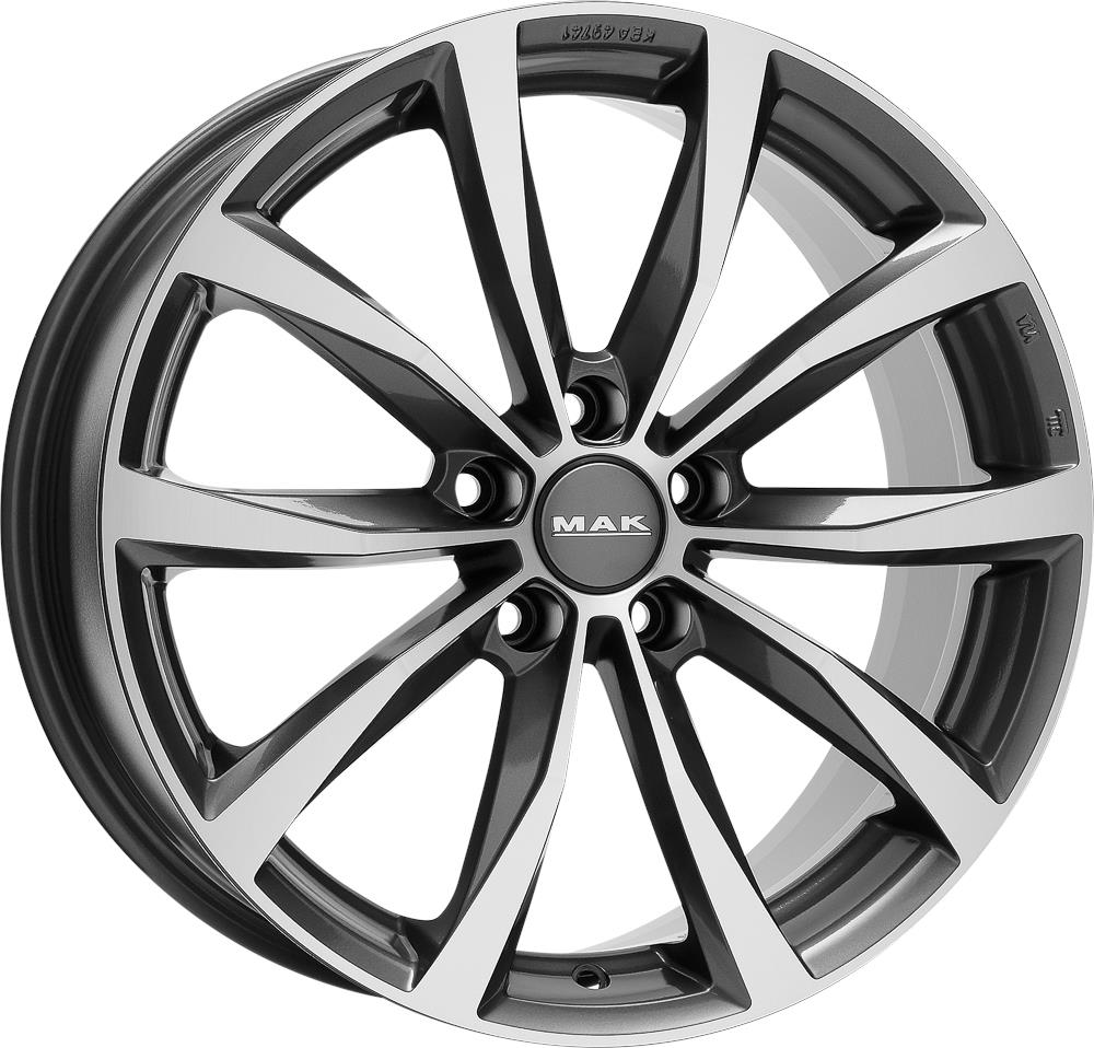 Литые диски MAK Wolf 7.0x17 5/98 ET41 d-58.1 Gun Met-Mirror Face (F7070WFQM41HA2X)